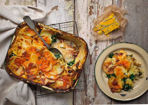 Harrogate Blue Potato Gratin