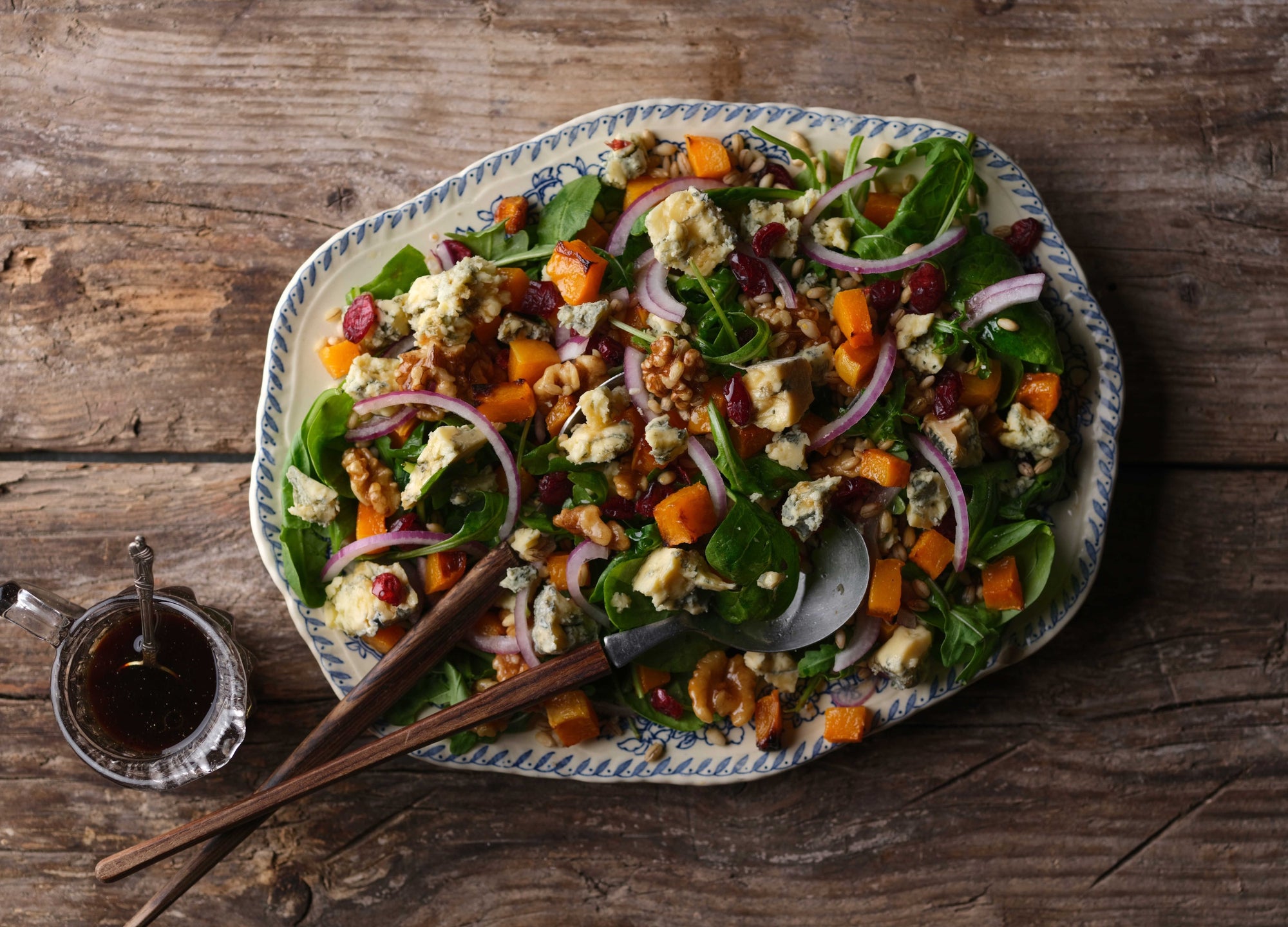 Pear, Pearl Barley and Butternut Squash Salad with Northern Blue & Candied Walnuts