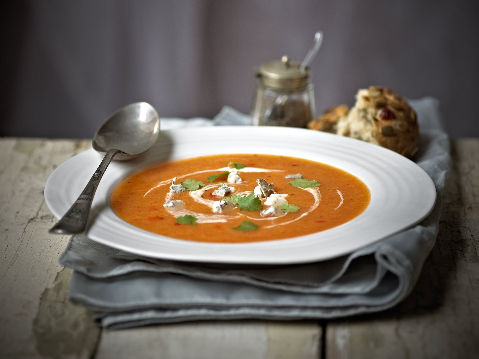 Mrs Bell's Blue & Sweet Potato Soup