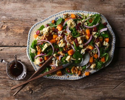 Pear, Pearl Barley & Butternut Squash Salad with Northern Blue
