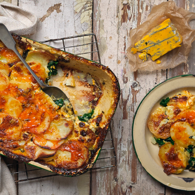 Harrogate Blue Potato Gratin